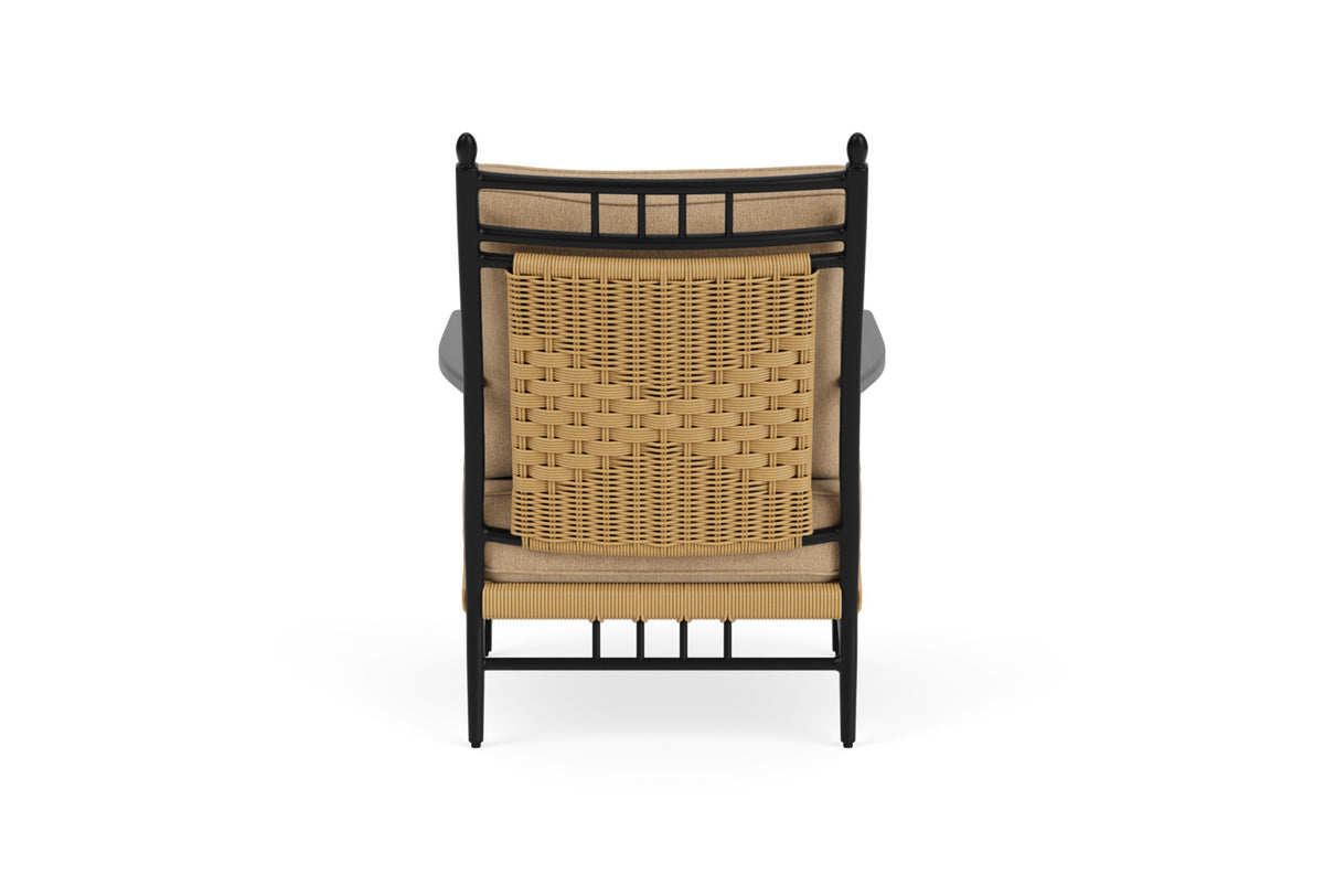 Lloyd Flanders Low Country Lounge Chair with Hayden Sand fabric, view 7