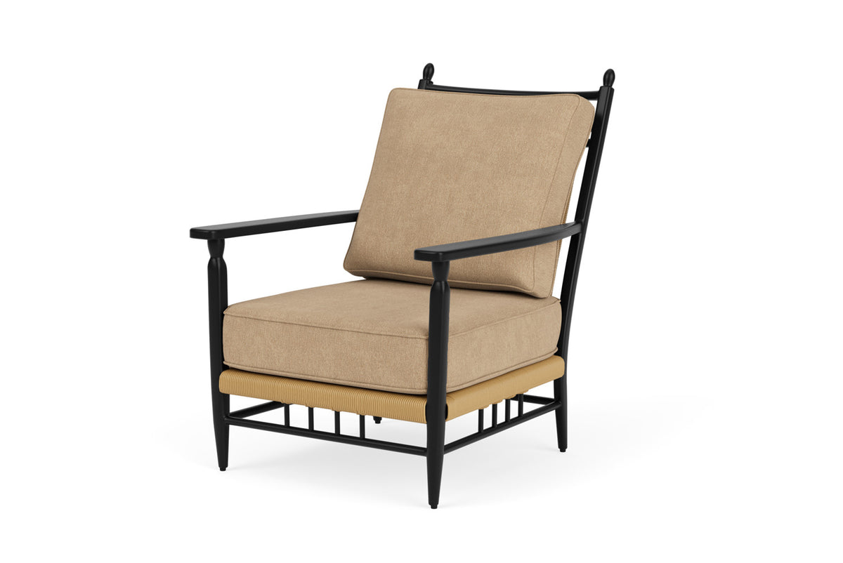 Lloyd Flanders Low Country Lounge Chair with Hayden Sand fabric, view 10