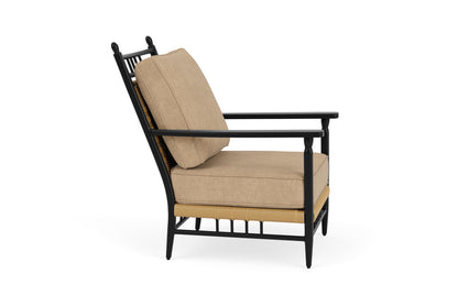 Lloyd Flanders Low Country Lounge Chair with Hayden Sand fabric, view 4