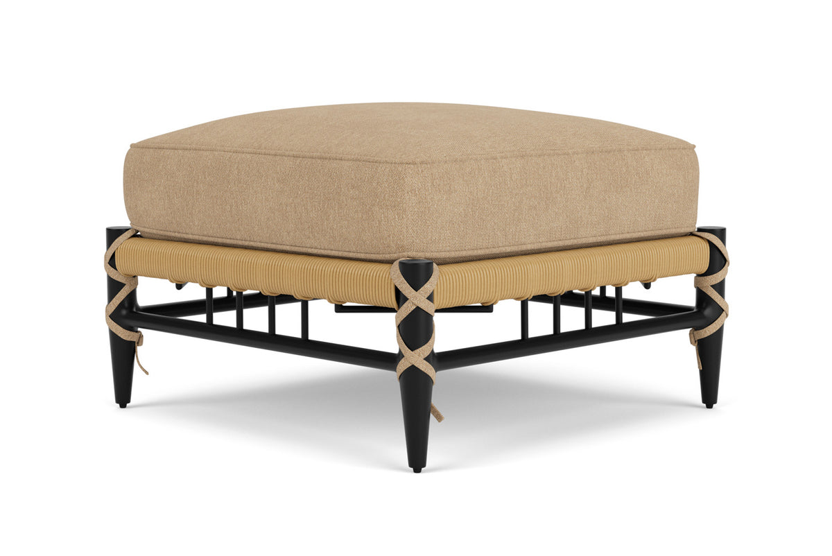Lloyd Flanders Low Country Ottoman with Hayden Sand fabric, view 6