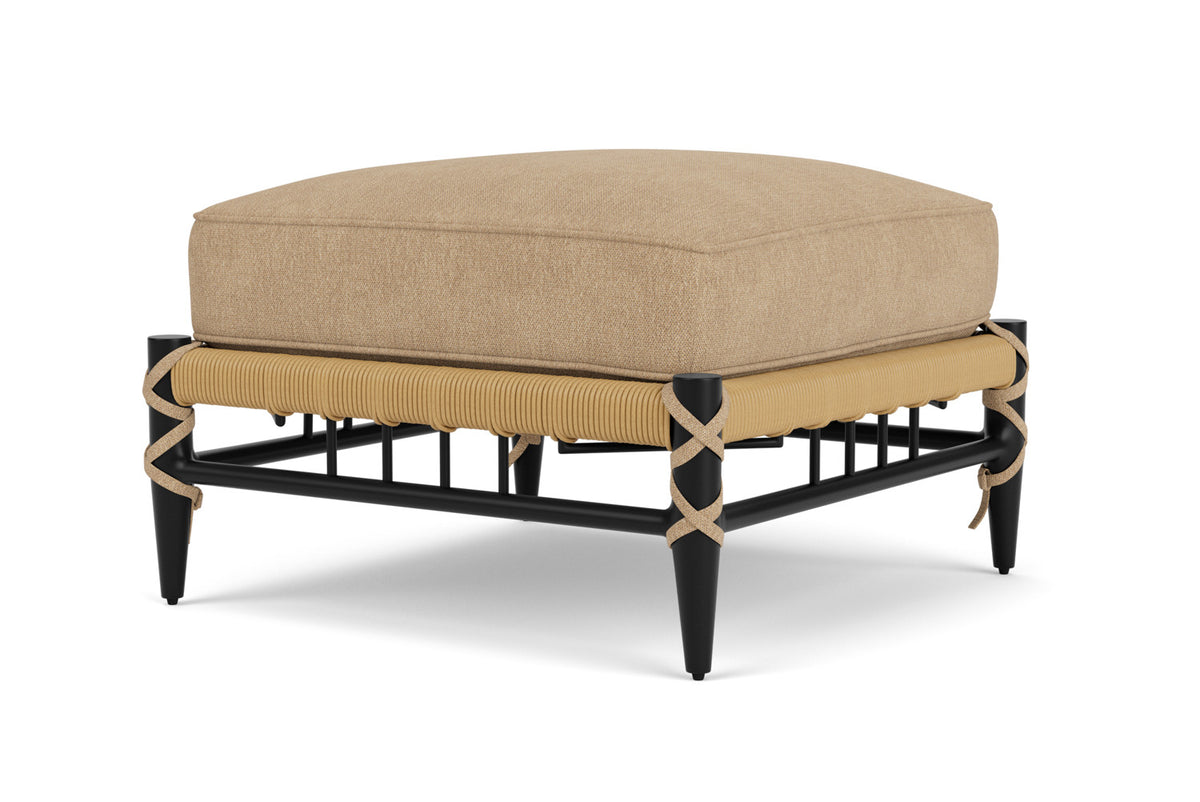 Lloyd Flanders Low Country Ottoman with Hayden Sand fabric, view 10