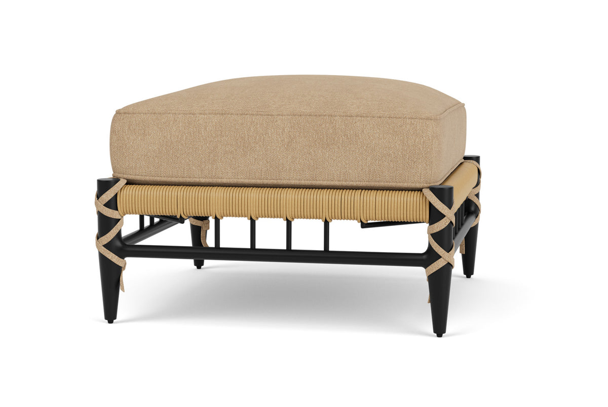 Lloyd Flanders Low Country Ottoman with Hayden Sand fabric, view 4