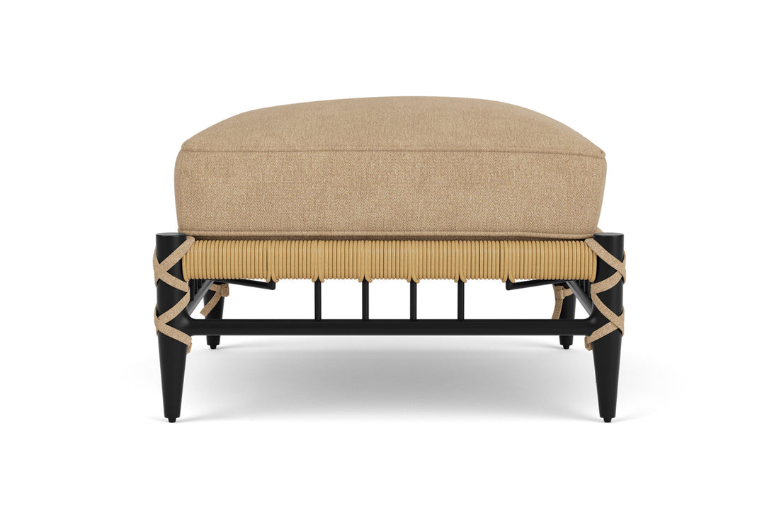 Lloyd Flanders Low Country Ottoman with Hayden Sand fabric