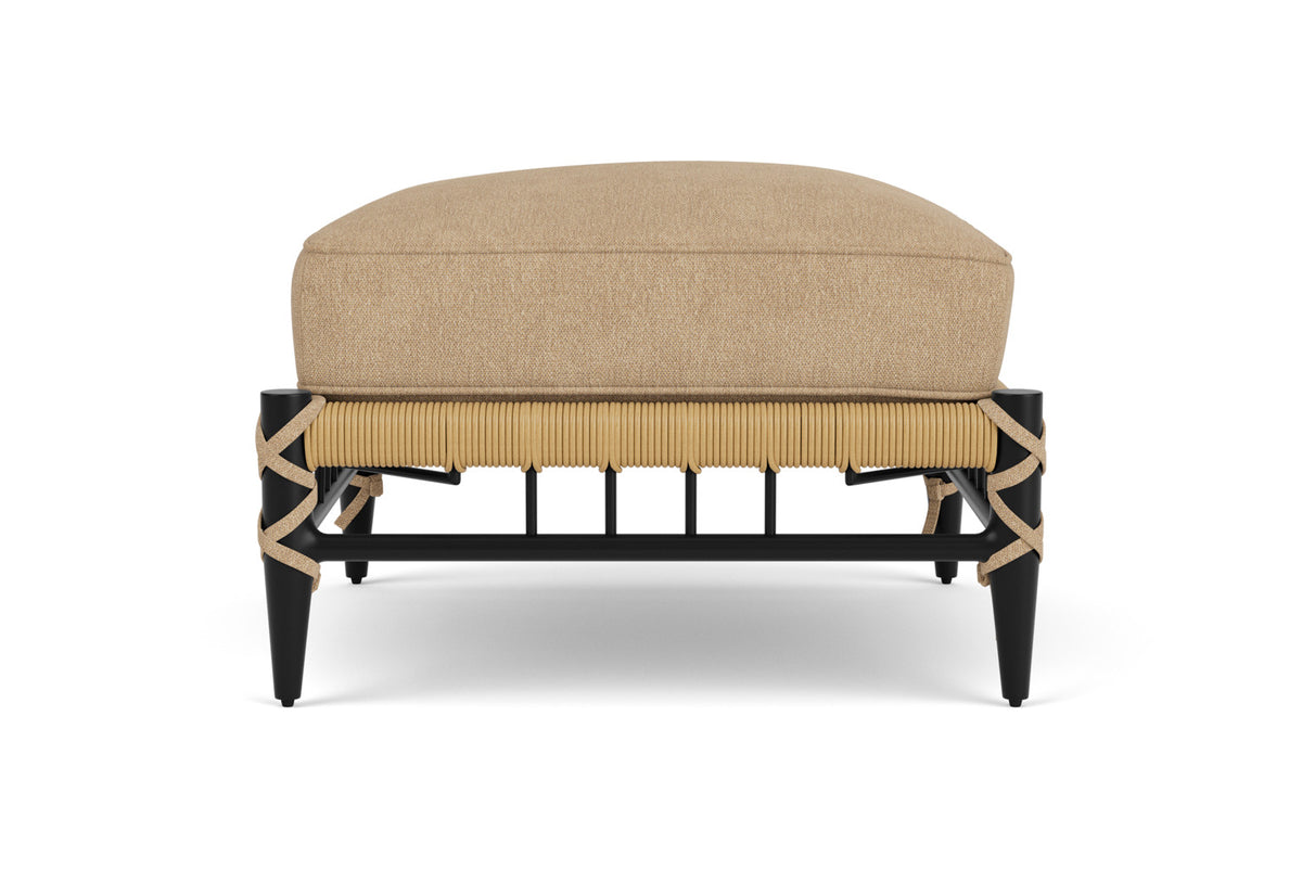 Lloyd Flanders Low Country Ottoman with Hayden Sand fabric