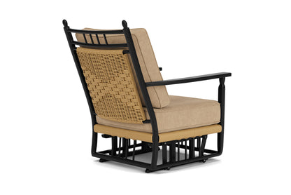 Lloyd Flanders Low Country Glider Lounge Chair with Hayden Sand fabric, view 6