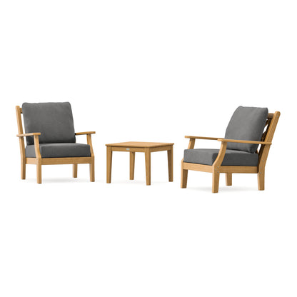 POLYWOOD Country Living Wovendale 3-Piece Deep Seating Set in Natural