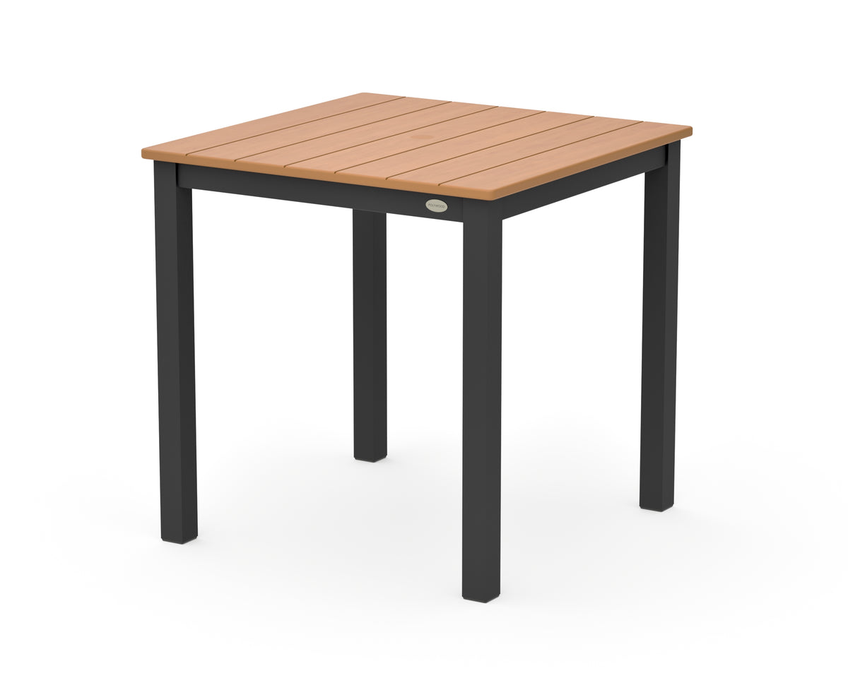 POLYWOOD Main Street 30 x 30 Dining Table in Black / Natural