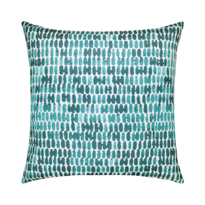 Elaine Smith Thumbprint Aruba outdoor pillow, aqua - view 3