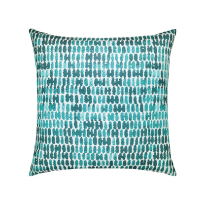 Elaine Smith Thumbprint Aruba outdoor pillow, aqua - view 2