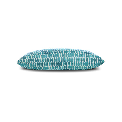 Elaine Smith Thumbprint Aruba outdoor pillow, aqua - view 8