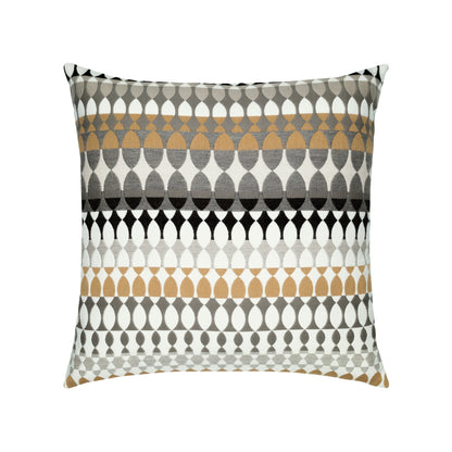 Elaine Smith Modern Oval Dune outdoor pillow, gold and black - view 2