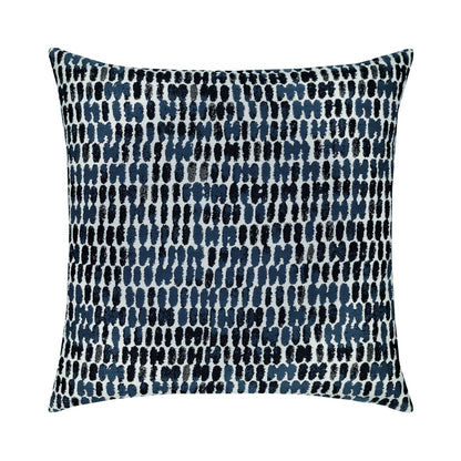Elaine Smith Thumbprint Indigo outdoor pillow, navy - view 3