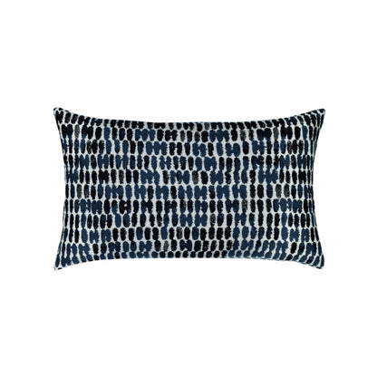 Elaine Smith Thumbprint Indigo outdoor pillow, navy