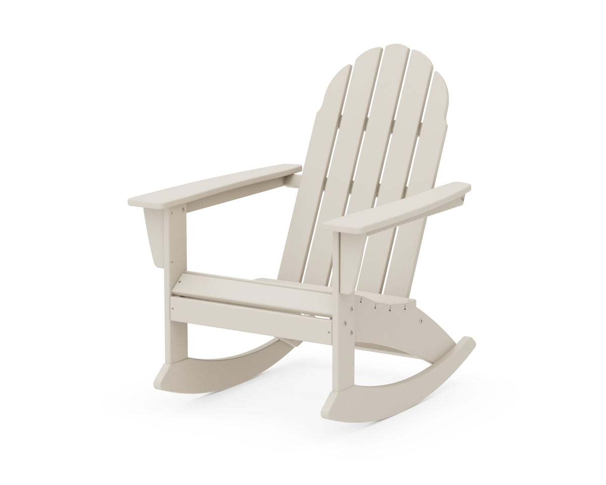 POLYWOOD Vineyard Adirondack Rocking Chair in Sand
