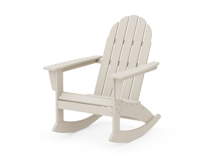 POLYWOOD Vineyard Adirondack Rocking Chair in Sand