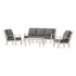 POLYWOOD Country Living Wovendale 4-Piece Deep Seating Set with Sofa in Sand