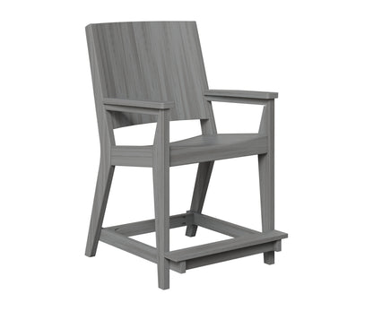 Berlin Gardens Mayhew Chat Counter Chair in Driftwood Gray