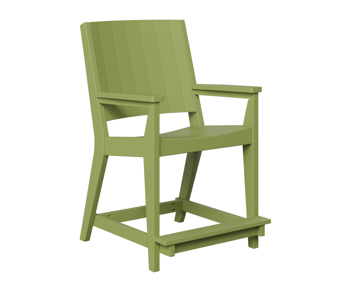 Berlin Gardens Mayhew Chat Counter Chair in Kiwi Green