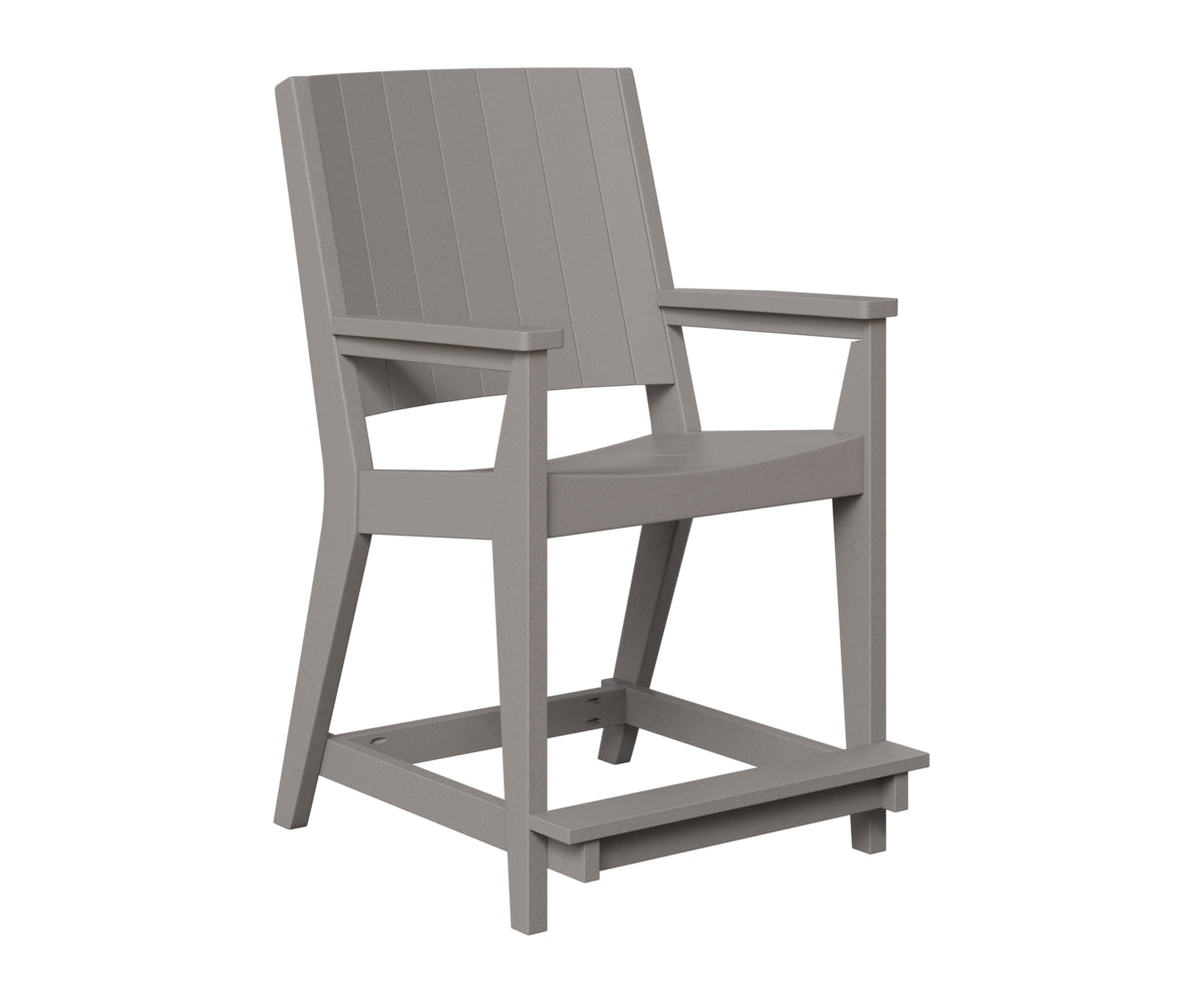 Berlin Gardens Mayhew Chat Counter Chair in Light Gray
