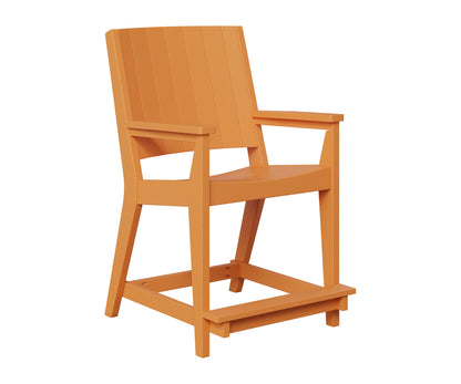 Berlin Gardens Mayhew Chat Counter Chair in Mango Orange