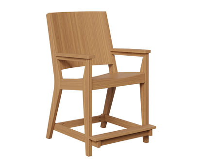 Berlin Gardens Mayhew Chat Counter Chair in Natural Teak