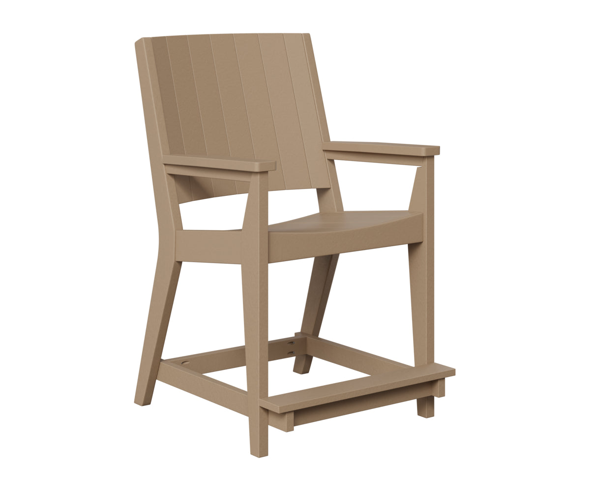 Berlin Gardens Mayhew Chat Counter Chair in Weatherwood