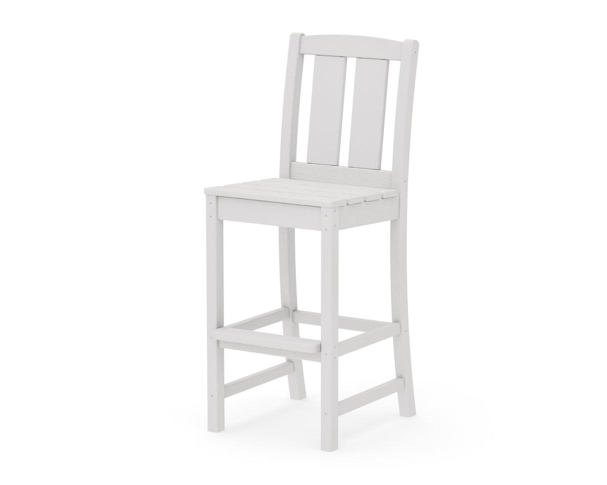 POLYWOOD Mission Bar Side Chair in Vintage White
