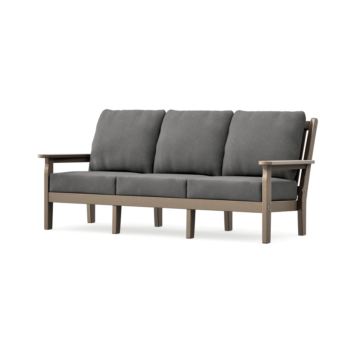 POLYWOOD Chippendale Deep Seating Sofa in Vintage Sahara / Ash Charcoal