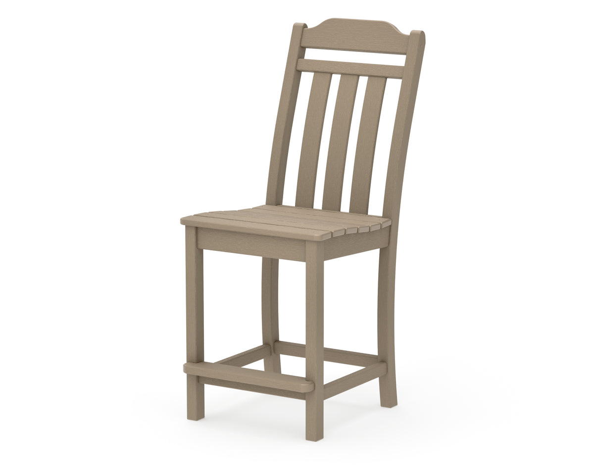 POLYWOOD Cottage Counter Side Chair in Vintage Sahara