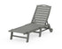 POLYWOOD Nautical Chaise with Wheels in Slate Grey