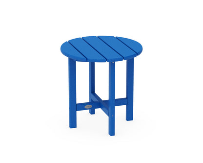POLYWOOD Round 18" Side Table in Pacific Blue