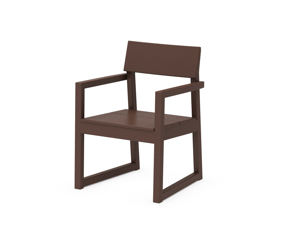 POLYWOOD EDGE Dining Arm Chair in Mahogany