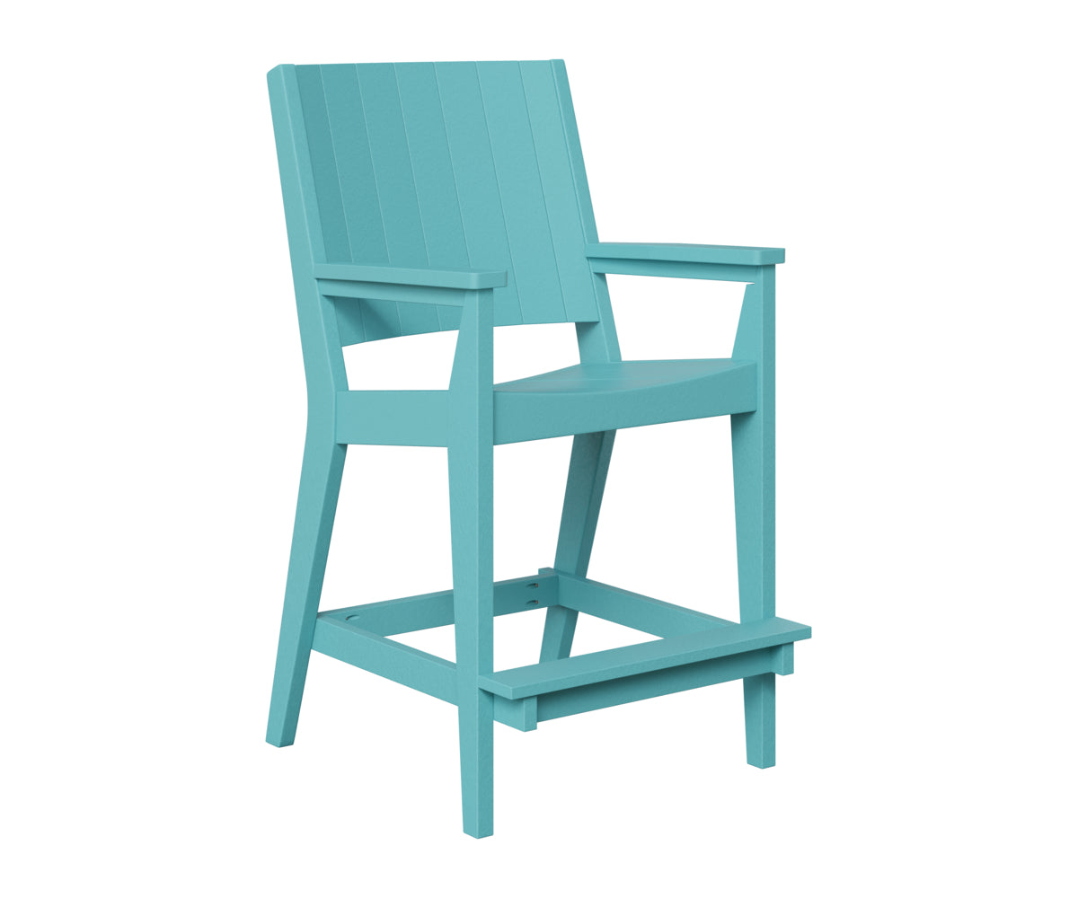 Berlin Gardens Mayhew Chat Bar Chair in Aruba Blue
