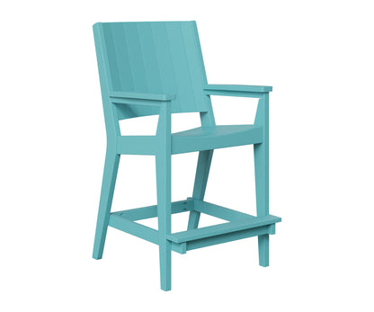Berlin Gardens Mayhew Chat Bar Chair in Aruba Blue