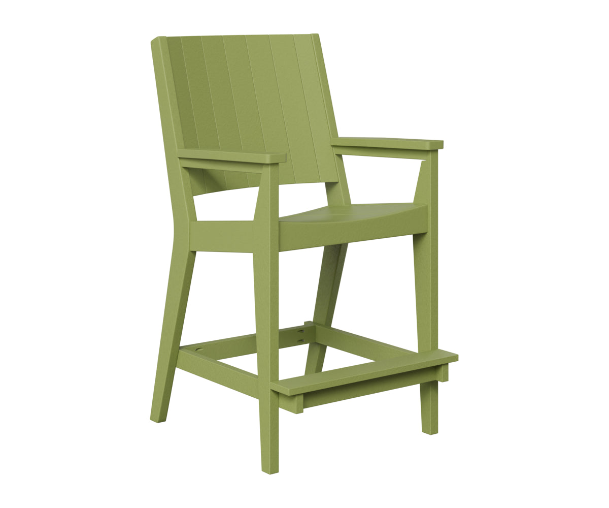 Berlin Gardens Mayhew Chat Bar Chair in Kiwi Green