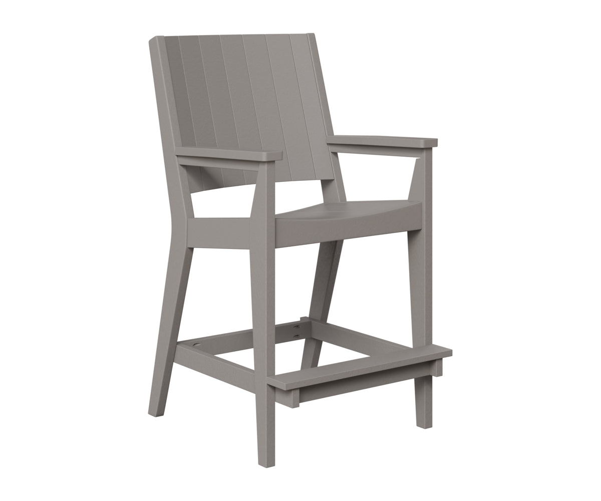 Berlin Gardens Mayhew Chat Bar Chair in Light Gray