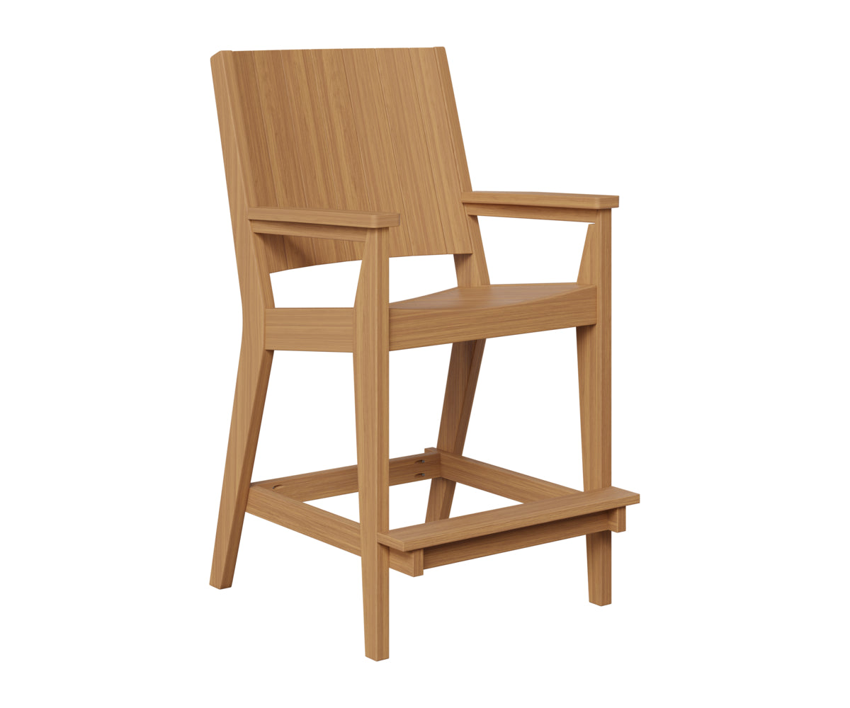 Berlin Gardens Mayhew Chat Bar Chair in Natural Teak