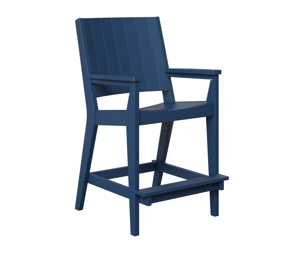 Berlin Gardens Mayhew Chat Bar Chair in Navy Blue