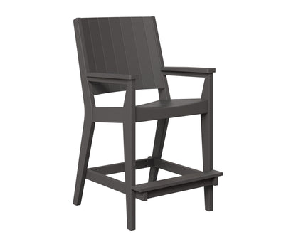 Berlin Gardens Mayhew Chat Bar Chair in Smoke Gray