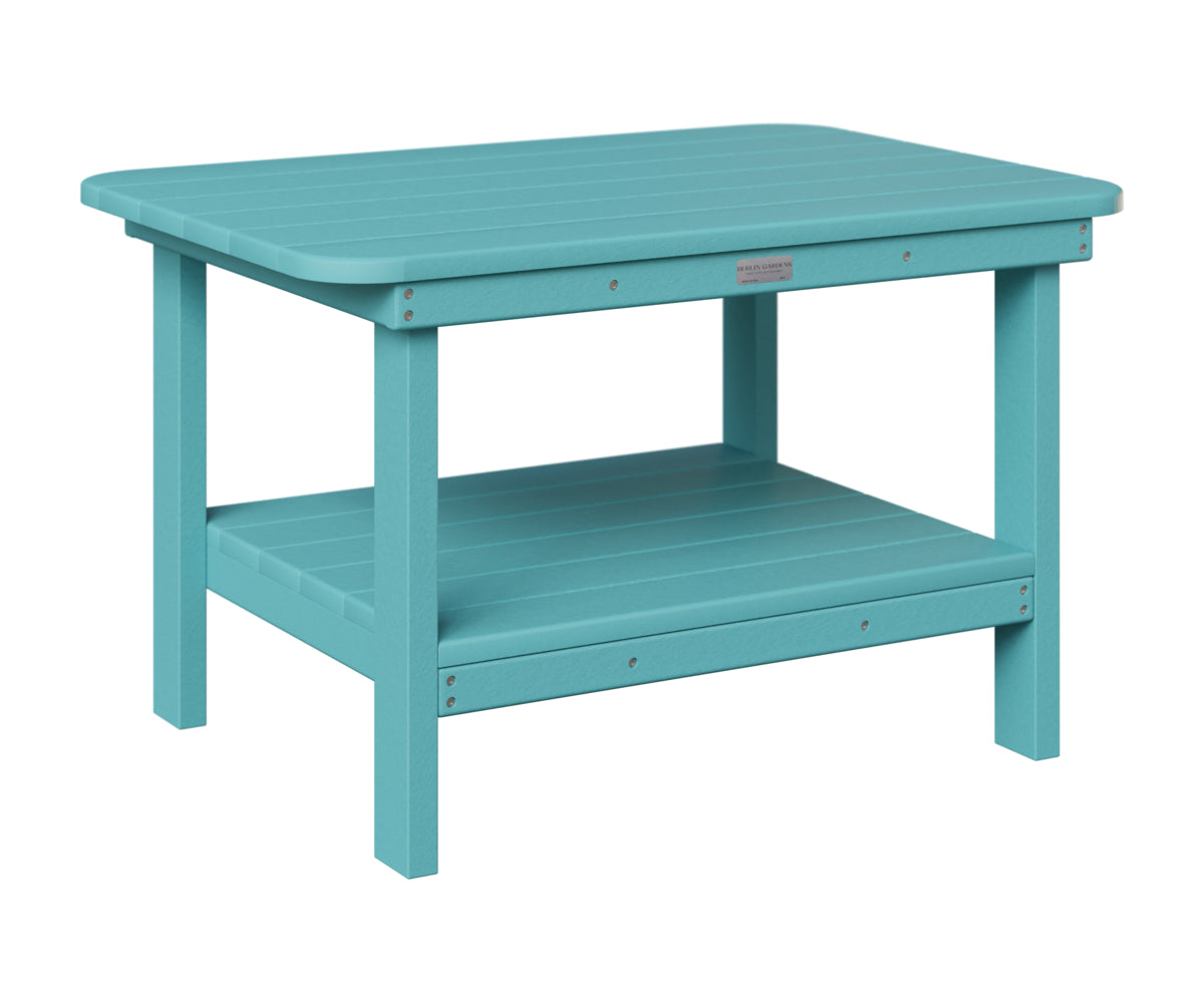Berlin Gardens Rectangle Coffee Table in Aruba Blue