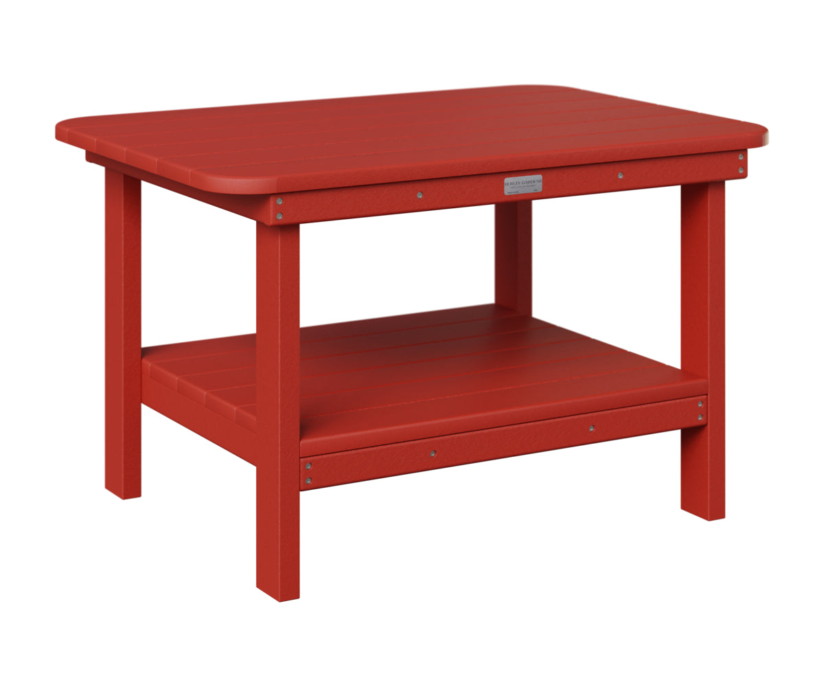 Berlin Gardens Rectangle Coffee Table in Scarlet Red