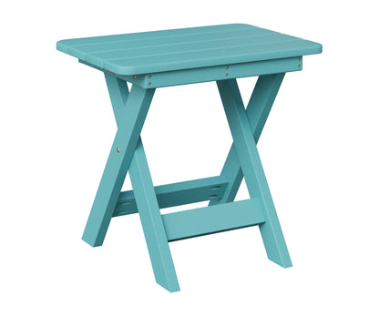 Berlin Gardens Folding End Table in Aruba Blue