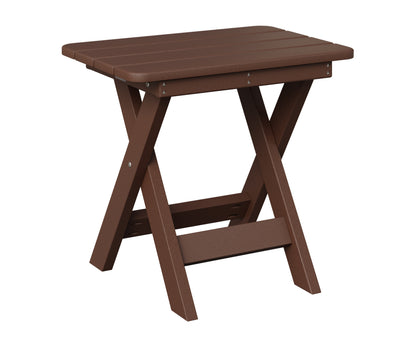 Berlin Gardens Folding End Table in Chocolate Brown