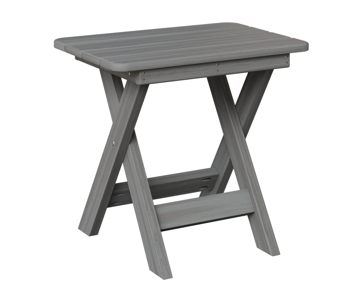 Berlin Gardens Folding End Table in Driftwood Gray