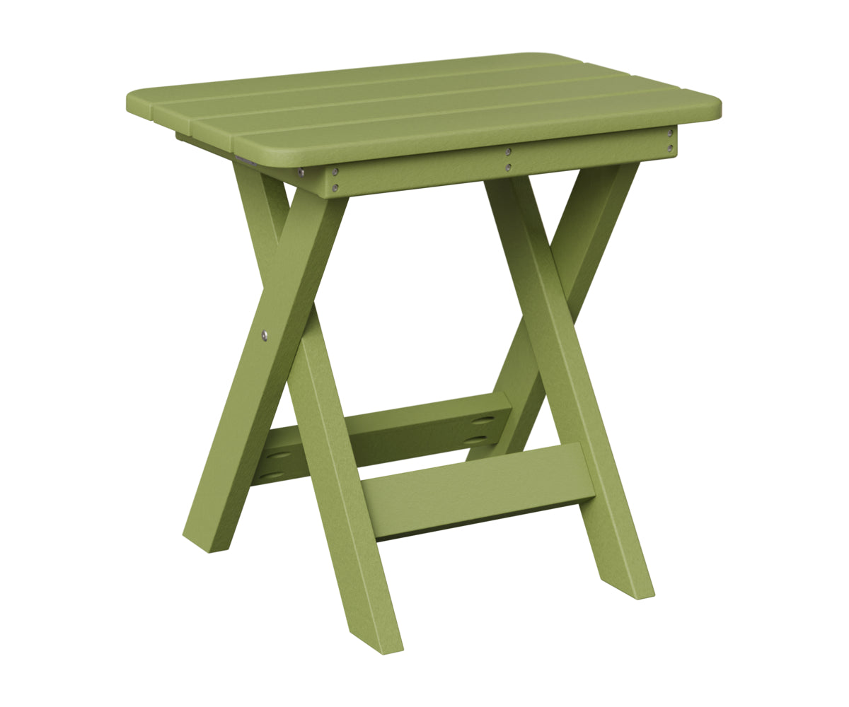 Berlin Gardens Folding End Table in Kiwi Green