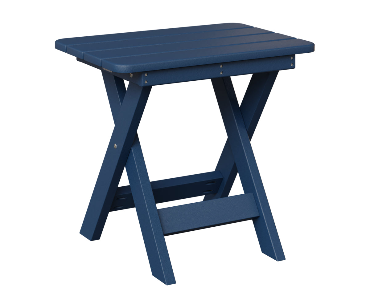 Berlin Gardens Folding End Table in Navy Blue