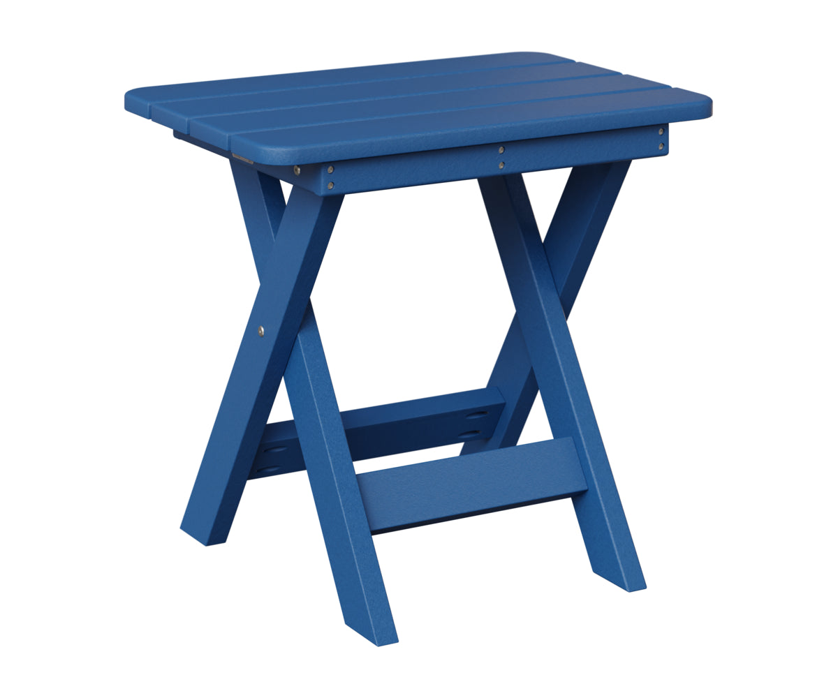 Berlin Gardens Folding End Table in Pacific Blue