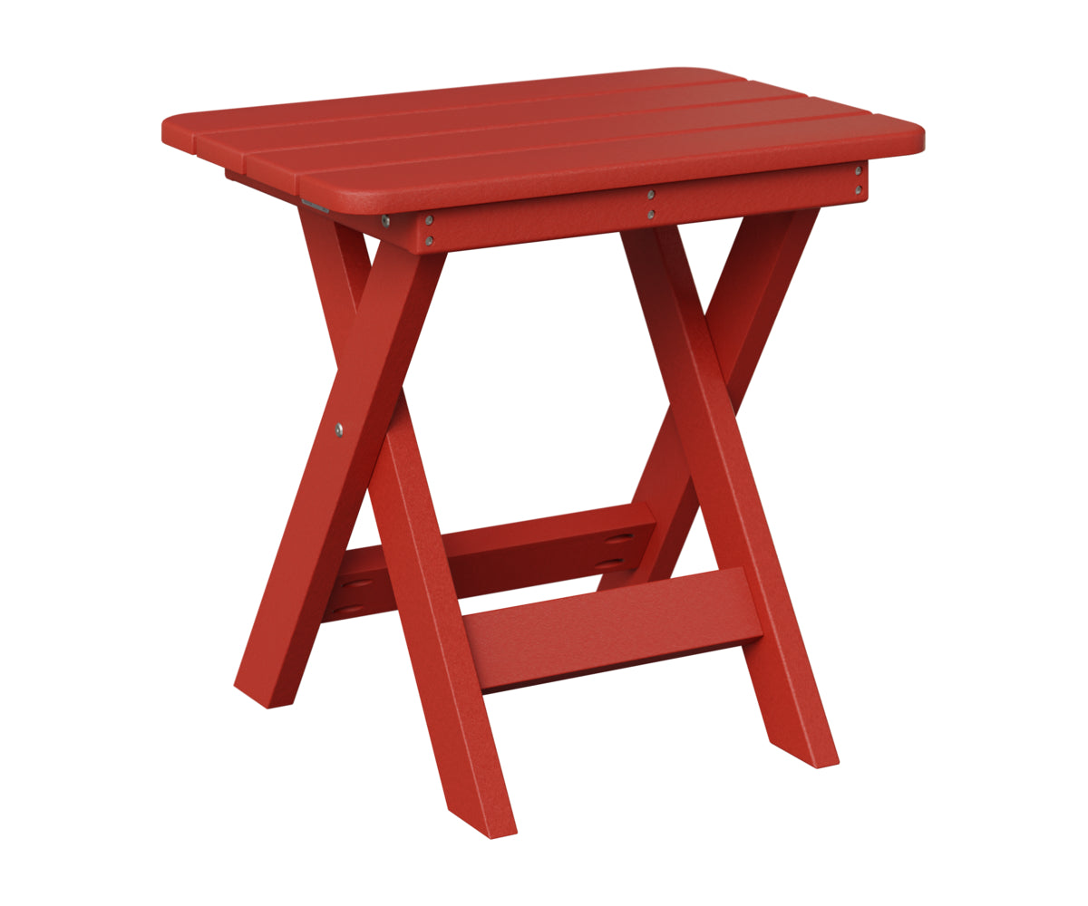 Berlin Gardens Folding End Table in Scarlet Red