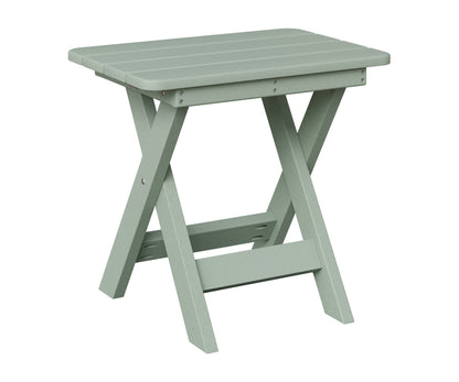 Berlin Gardens Folding End Table in Sea Foam