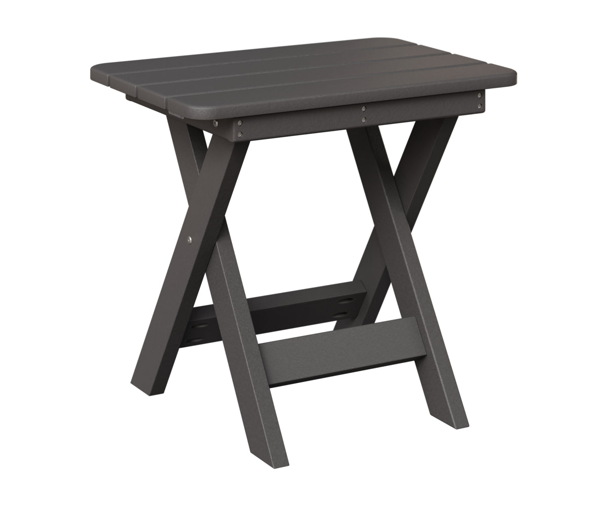 Berlin Gardens Folding End Table in Smoke Gray
